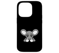 Ratón Dedo Medio Mal Frustrado Niño Enojado Mal Travieso Carcasa para iPhone 14 Pro