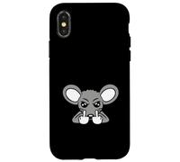 Ratón Dedo Medio Mal Frustrado Niño Enojado Mal Travieso Carcasa para iPhone X/XS