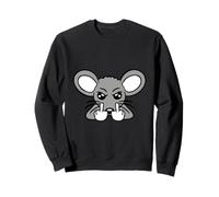 Ratón Dedo Medio Mal Frustrado Niño Enojado Mal Travieso Sudadera