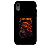 Ratón DJ genial con tocadiscos, divertido diseño de fiesta Carcasa para iPhone XR