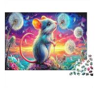 Ratón Dormido Rompecabezas 1000 Piezas Ratón Dormido Art Print Estéticos Y Desafiantes Entretenimiento Creativo Regalos para Mujeres, Regalos para Hombres para Adultos Y Niños Mayores De 8 Años 52