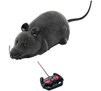 Ratón eléctrico inalámbrico para gatos con control remoto, juguete de rata de felpa con cola, controlador de 4 vías, juguete interactivo para gatos de interior, 11 x 3.9 x 3.9 pulgadas