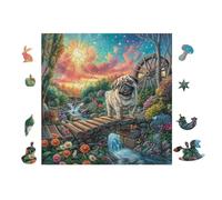 Ratón en el Camino de Granja Rompecabezas 100 Piezas Cartón Grueso para Parejas Desarrollo Habilidades Pieza Decorativa Casa Pack Completo Regalo Cumpleaños 28x28cm