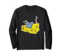 Ratón en un trozo de Queso Manga Larga