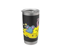 Ratón en un trozo de queso Vaso térmico de acero inoxidable de doble pared