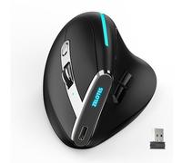 Ratón ergonómico inalámbrico con métodos abreviados de teclado personalizables,ratón Bluetooth 2,4 G programable vertical recargable con 8 botones y 5 niveles de DPI ajustables para ordenador portátil