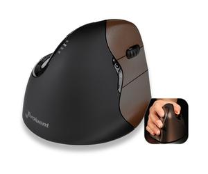 Ratón ergonómico inalámbrico para diestros Evoluent VerticalMouse 4 - Negro - 6 botones - Resolución 800 a 2600 dpi