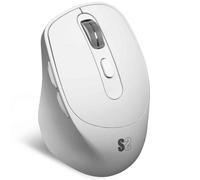 Ratón Ergonómico Inalámbrico por Bluetooth/ 2.4GHz Subblim Comfort Ergo Dual Battery/ Batería recargable/ Hasta 2400 DPI/ Blanco