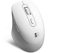 SUBBLIM Ratón Curve Ergo Dual Mouse Batería Li-Ion Blanco Apoyo Pulgar Dos Conexiones Silent Click Recargable Máxima Precisión