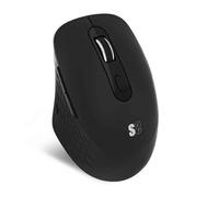 Ratón ergonómico inalámbrico por bluetooth/ 2.4ghz subblim curve ergo dual battery/ batería recargable/ hasta 1600 dpi/ negro