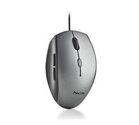 Ratón Ergonómico NGS Moth Gray/ Hasta 1600 DPI/ Gris