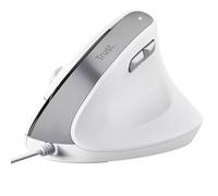 Ratón Vertical Trust Bayo II/ Hasta 2400 DPI/ Blanco