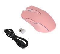 Ratón ergonómico para juegos RGB con clics silenciosos, retroiluminación LED colorida, conexión USB Plug and Play para jugadores de PC y Mac, y