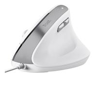 Ratón ergonómico trust bayo ii/ hasta 2400 dpi/ blanco