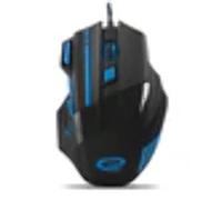Ratón Esperanza EGM201B Gaming USB 2400 DPI Negro Azul Iluminado 7 Botones