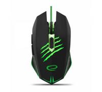 Ratón Esperanza EGM209G USB 2400 DPI Negro Verde Iluminación para Gaming