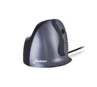 Ratón Evoluent D mano derecha USB tipo A 3200 DPI negro gris plata ergonómico