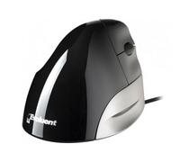 Ratón Evoluent Vertical Standard USB 1500DPI Negro Gris Plata ergonómico