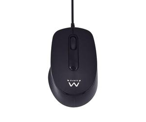 Ratón Ewent EW3159 USB 1000 DPI Ambidextro Negro Clic Silencioso