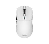 Mouse Raton Coolbox W03 Ultraligero Blanco 10000 Dpi Gaming Inalambrico Rf+Bt