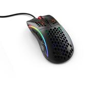 Glorious Gaming Model D Ratón gaming con cable - 68 g superligero, diseño colmena, RGB, ergonómico, sensor Pixart 3360, switches de Omron, deslizadores de PTFE, 6 botones - Negro mate