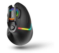 Raton gaming Krom KAOX -NXKROMKAOX - Ratón vertical Gaming RGB Óptico, 7 botones programables, 6400 DPI, 6 colores, color negro