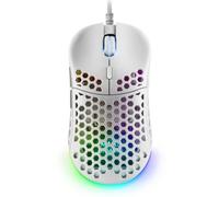 Ratón Gaming Mars Gaming MM55/ Hasta 12800 DPI/ Blanco