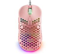Ratón Gaming Mars Gaming MM55/ Hasta 12800 DPI/ Rosa