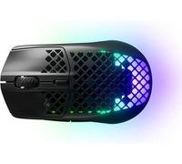 SteelSeries Aerox 3 Wireless Onyx - Raton Inalambrico Gaming - Diseño ultraligero resistente al agua - RGB - Sensor óptico TrueMove Air 18K DPI