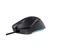 Trust Gaming GXT 924 Ybar+ Ratón Gaming, 25600 dpi, 60% Plástico Reciclado, Captor 25K, Iluminación LED RGB, 6 Botones Programables, Mouse Gamer con Cable USB para PC/Portátil - Negro