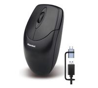 Ratón Hamlet XMICEU2-CX USB Óptico Negro Ambidiestro Compacto
