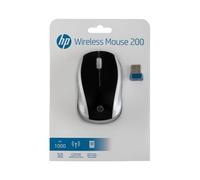 Ratón HP 200 (Inalámbrico - Casual - 1000 dpi - Plata)