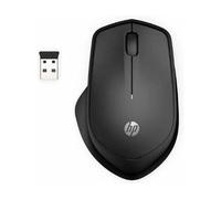 HP 280 - Ratón Inalámbrico Silencioso (2 Botones y Rueda Desplazable, Tecnología LED Azul, USB-A, Batería dura hasta 18 Meses, Windows), Color Negro
