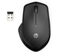 HP 280 - Ratón Inalámbrico Silencioso (2 Botones y Rueda Desplazable, Tecnología LED Azul, USB-A, Batería dura hasta 18 Meses, Windows), Color Negro