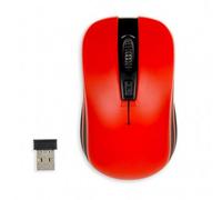 Ratón iBox LORIINI RF inalámbrico 1600DPI Negro Rojo ambidiestro rueda nano receptor