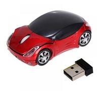 Ratón inalámbrico 2.4G Cool3D con forma de coche deportivo, ergonómico y óptico, con receptor USB para PC, portátil, ordenador, niños y niñas.