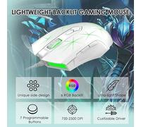 Ajazz Aj52Pro RGB 2,4G ratón inalámbrico para juegos ratón de ordenador Bluetooth recargable 4800 Negro