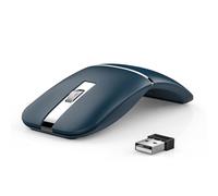 Ratón inalámbrico Bluetooth de viaje, modelo dual (2.4G + BT5.1), mouse plegable giratorio para Microsoft, ratones portátiles delgados y recargables para laptop, laptop, PC, MacBook, Chromebook, color