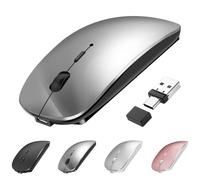 Ratón inalámbrico Bluetooth para MacBook Air Pro iMac, mouse silencioso recargable USB C inalámbrico para Surface Pro/Laptop/Chromebook/iPad