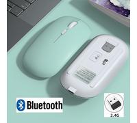 Ratón inalámbrico Bluetooth recargable compatible con iPad, Samsung, Huawei MiPad, Android y Windows - USB 2.4G