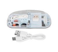 Ratón inalámbrico Bluetooth transparente, carcasa elegante, clic silencioso, luces de colores, ratón