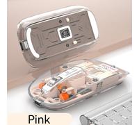 Ratón inalámbrico Bluetooth transparente YiFudd, ratón transparente para el tercer examen simulacro con graves recargables