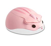 Ratón inalámbrico con Bluetooth rosa con forma de hámster Kawaii, portátil, silencioso, ligero, silencioso, inalámbrico, para PC, portátil, computadora, Mac, iPad Pro, MacBook Pro/Air, regalo para