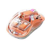 Ratón Inalámbrico con Luces,Ratón Inalámbrico Transparente | Ratón de ordenador transparente trimodal recargable - Ratón sin ruido para trabajar, aprender y jugar en sala de estar, dormitorio, bibliot