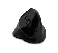 Ratón inalámbrico - CONECTAR - Negro brillante - Vertical - 1600 DPI - 6 botones
