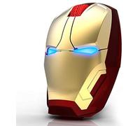 Ratón inalámbrico Cool Iron Man Mouse 2.4G Portátil Mobile Computer Click Silent Mouse Optical Mice with USB Receiver, for Notebook PC Laptop Computer MacBook (Gold)