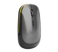 Ratón Inalámbrico de 2,4G, Ratón óptico Ajustable de 1600DPI con Receptor USB, Ratón USB de Micro Movimiento Ilent para Ordenador Portátil y PC (Gris Plateado)