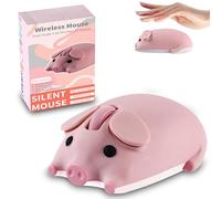 Ratón inalámbrico de modo dual Bluetooth 5.1/2.4G, USB, adorable animal con forma de cerdo, 1200 DPI, portátil, inalámbrico, silencioso, ergonómico, para laptop, PC, iPad, Windows, iOS/Android, regalo