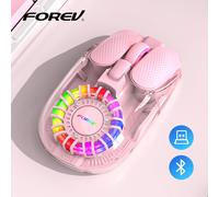 Ratón inalámbrico de modo dual RGB transparente para eSports, ratón Bluetooth portátil para PC, eSports, ratón para juegos de portátiles,
