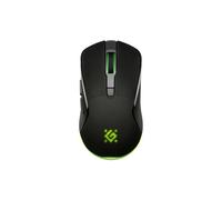 Defender® Demon - Ratón inalámbrico para videojuegos, 2,4 GHz, 3200 DPI, RGB, 5 botones programables, botón FIRE, batería de 200 horas, USB-C, ergonómico, para PC, portátil, videojuegos